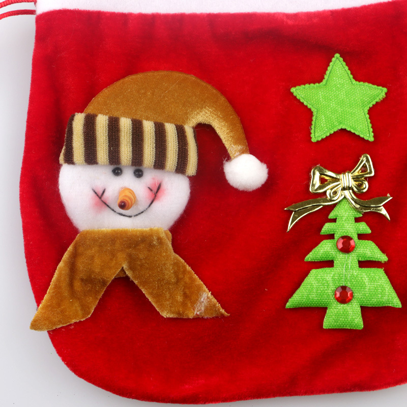 新款圣誕裝飾品 高檔金絲絨禮品袋 圣誕老人禮物袋 圣誕禮品袋