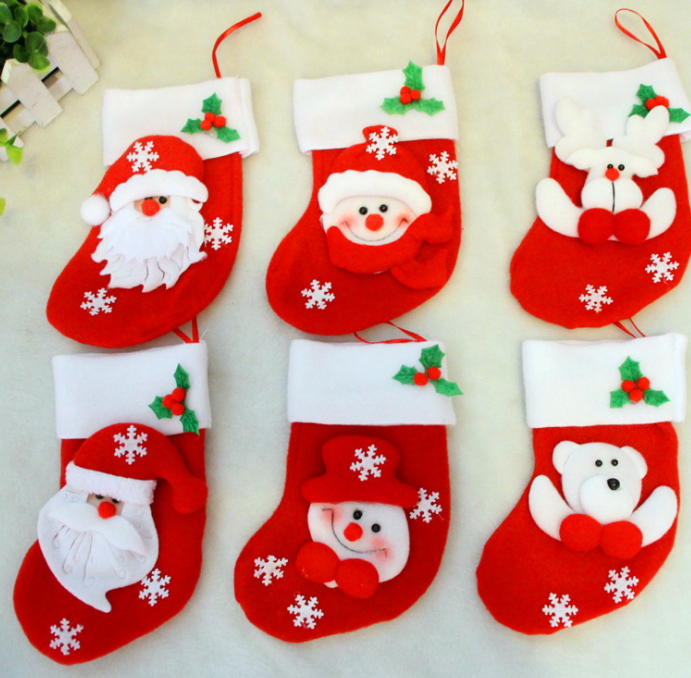 (12入)聖誕小襪子 聖誕刀叉套 聖誕禮品袋 聖誕襪 聖誕裝飾品