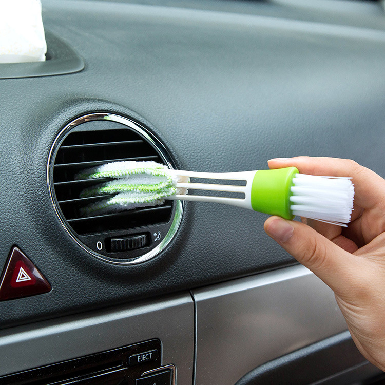 汽車空調出風口清潔刷子 儀表臺除塵刷 軟毛刷 雙頭 清潔用