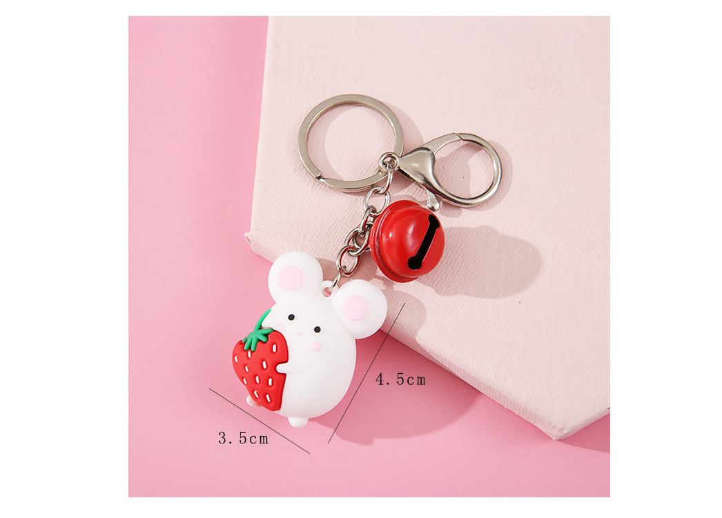 可愛立體老鼠鈴鐺鑰匙圈 創意汽車鑰匙圈 可愛老鼠鑰匙圈 造型吊飾