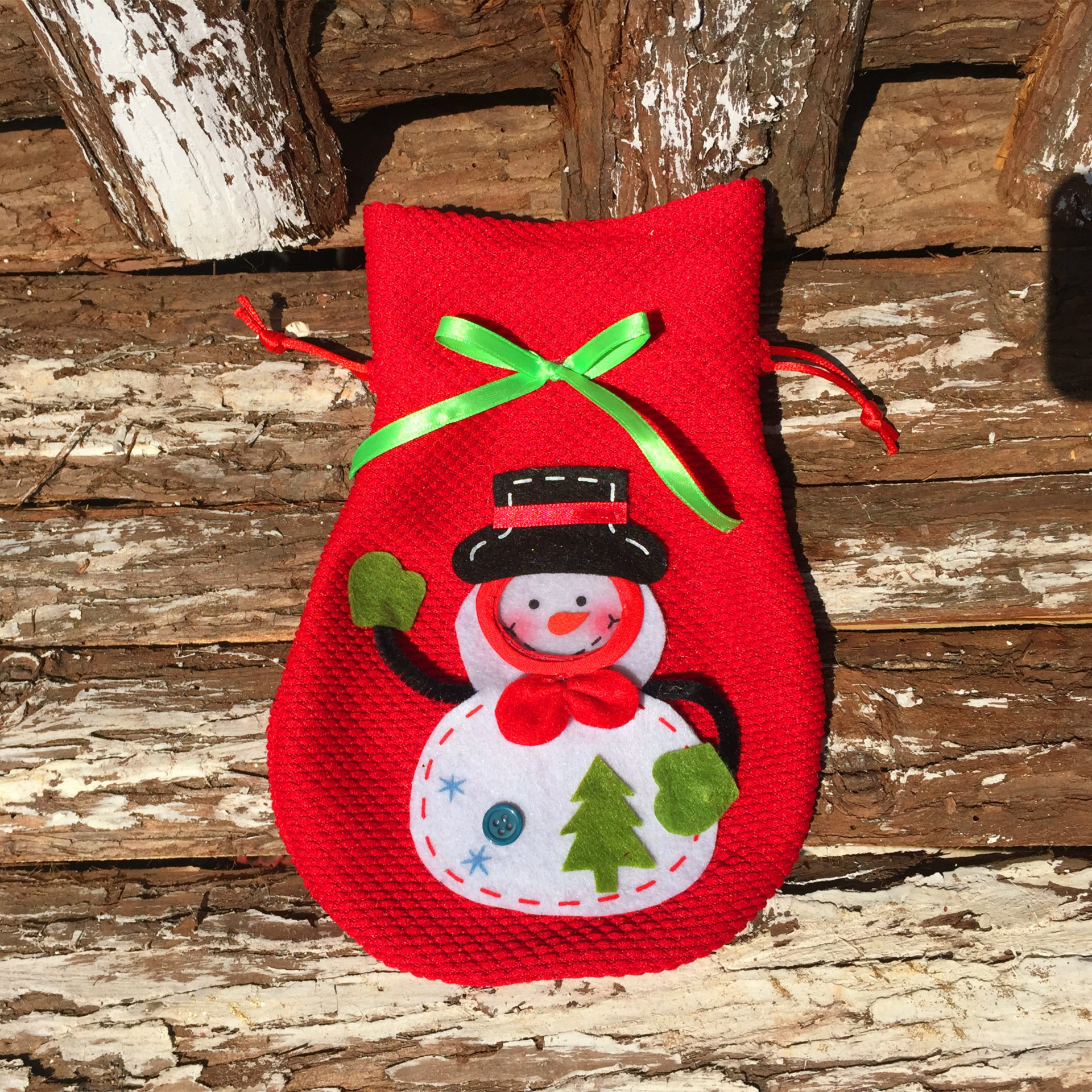 立體圣誕雪人糖果袋禮品袋創意家居實用禮品圣誕必備圣誕禮物袋