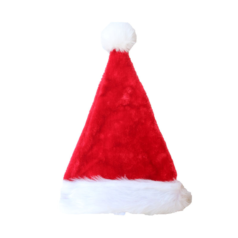 圣誕裝飾品 圣誕高檔帽 圣誕帽 圣誕派對用品 圣誕長毛絨邊帽