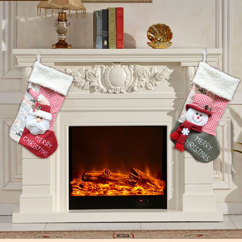 圣誕裝飾品 圣誕老人雪人襪 高檔圣誕立體襪 圣誕禮品袋