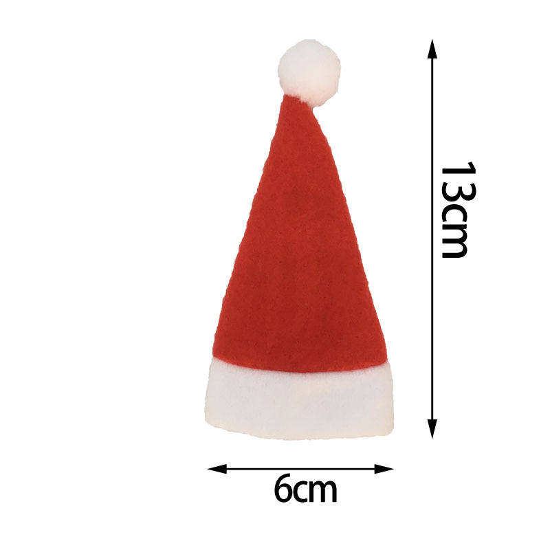 圣誕裝飾品 圣誕小帽 無紡布帽 圣誕帽刀叉套 圣誕酒瓶裝飾