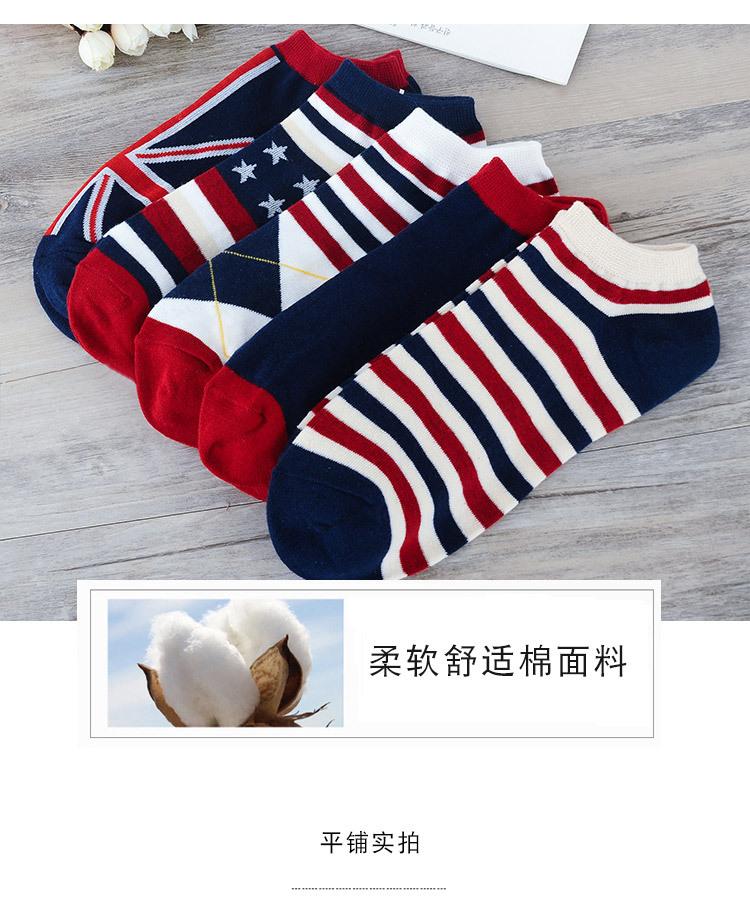 創意國旗風船襪 創意國旗色船型襪 時尚休閒短襪 學生必備短襪 襪子