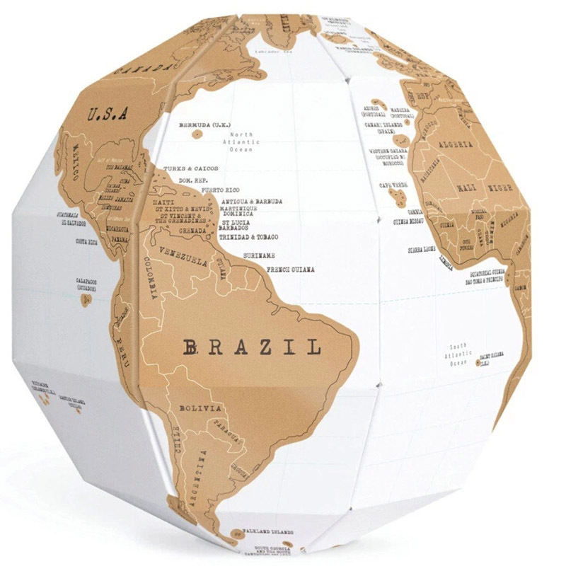 Scratch Globe 3D刮刮地球儀 地球儀DIY組立式立體世界地圖地球儀