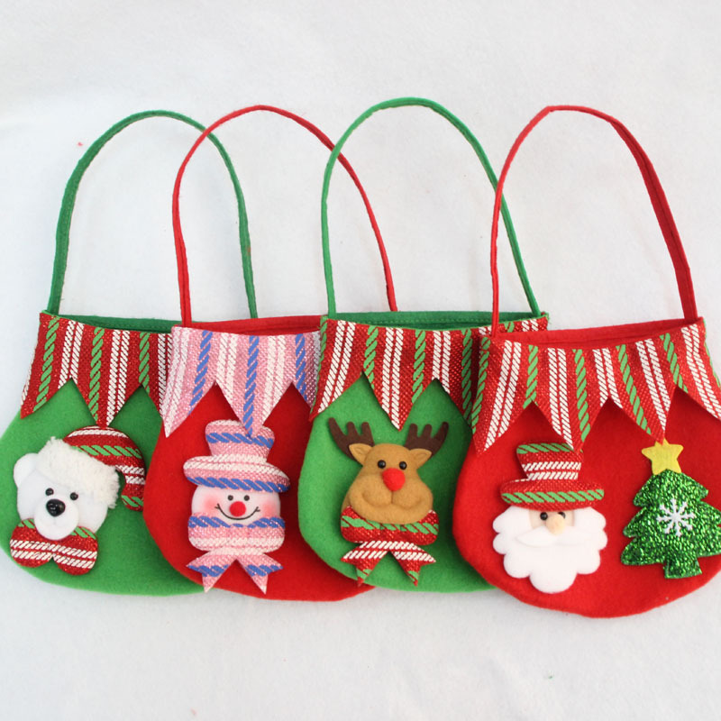 新款圣誕禮物袋糖果袋 新款圣誕蘋果禮物袋 圣誕裝飾品 派對用品