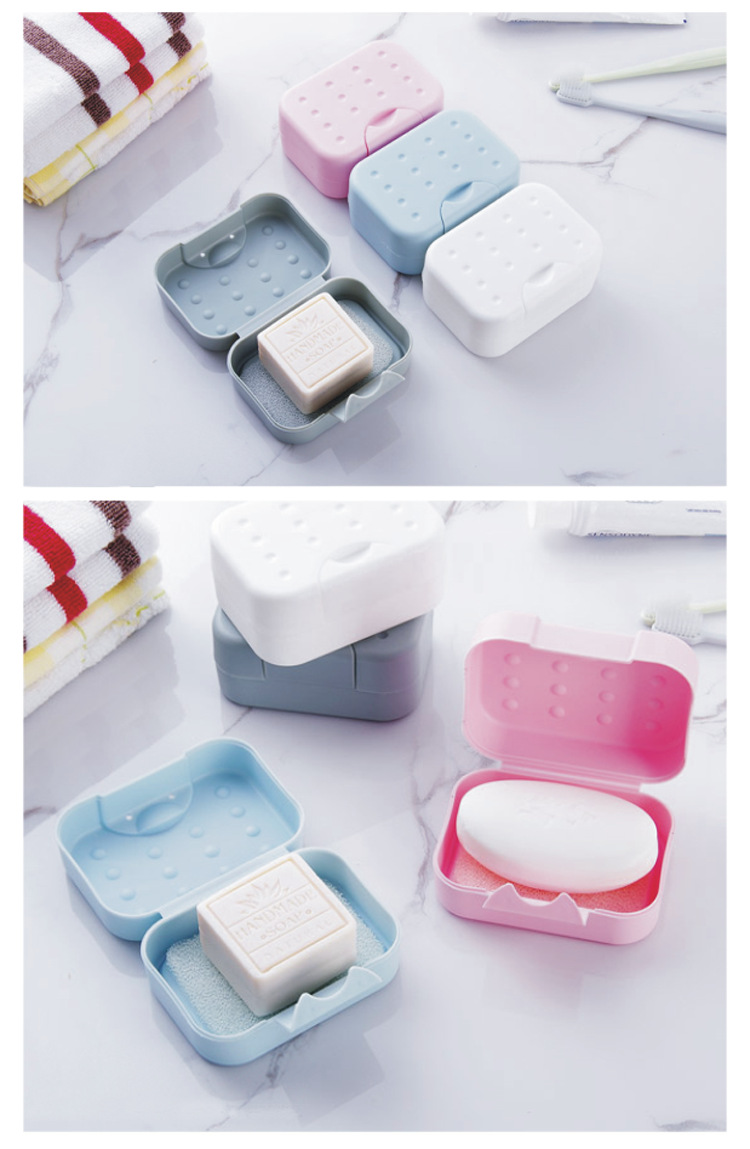 2007旅行肥皂盒密封皂盒 旅游防水密封帶便攜香皂盒 帶海綿肥皂盒