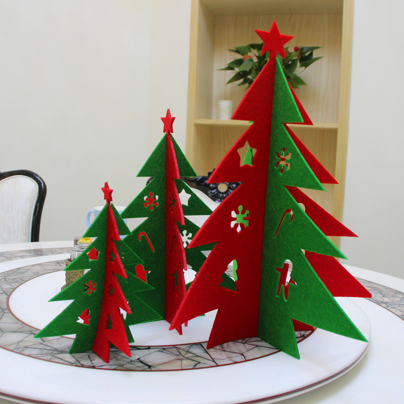 新款無紡布鏤空立體圣誕樹 圣誕節裝飾品櫥窗擺件酒店商場裝飾
