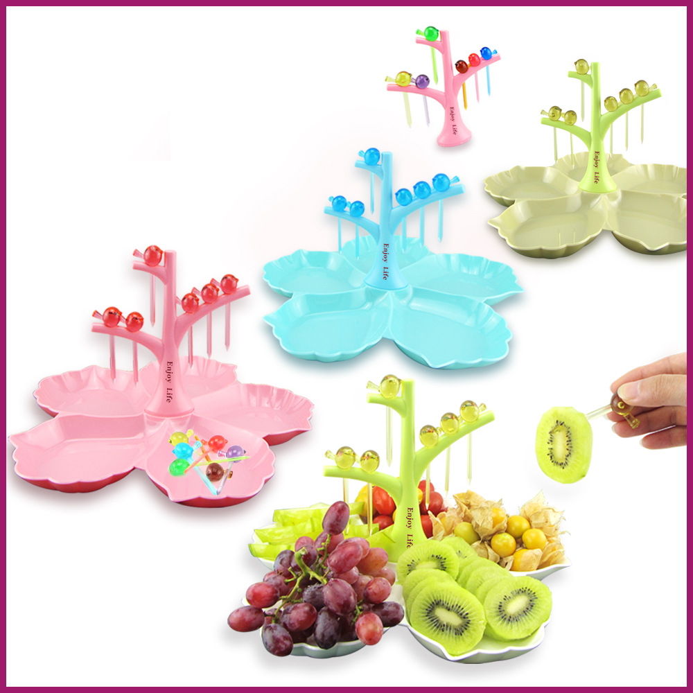 布穀鳥造型水果盤 貝殼造型水果盤 創意禮品 可拆洗糖果盤