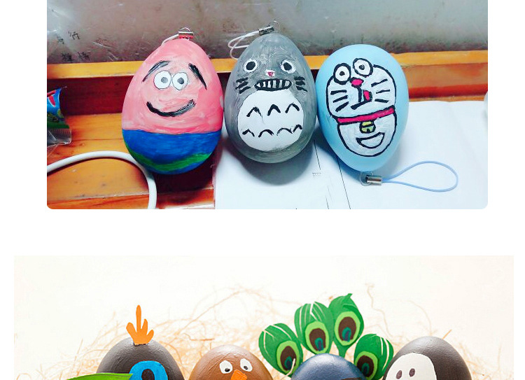 復活節彩蛋 DIY實木仿真彩繪雞蛋 手工彩繪雞蛋