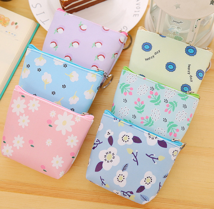 【韓版小清新】手拿零錢包 韓版小碎花PU零錢包