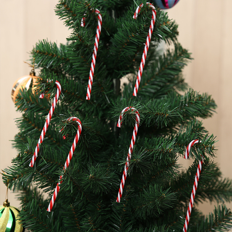 聖誕拐杖造型吊飾 聖誕樹必備拐杖糖掛飾 聖誕節必備裝飾 小吊飾6入/包