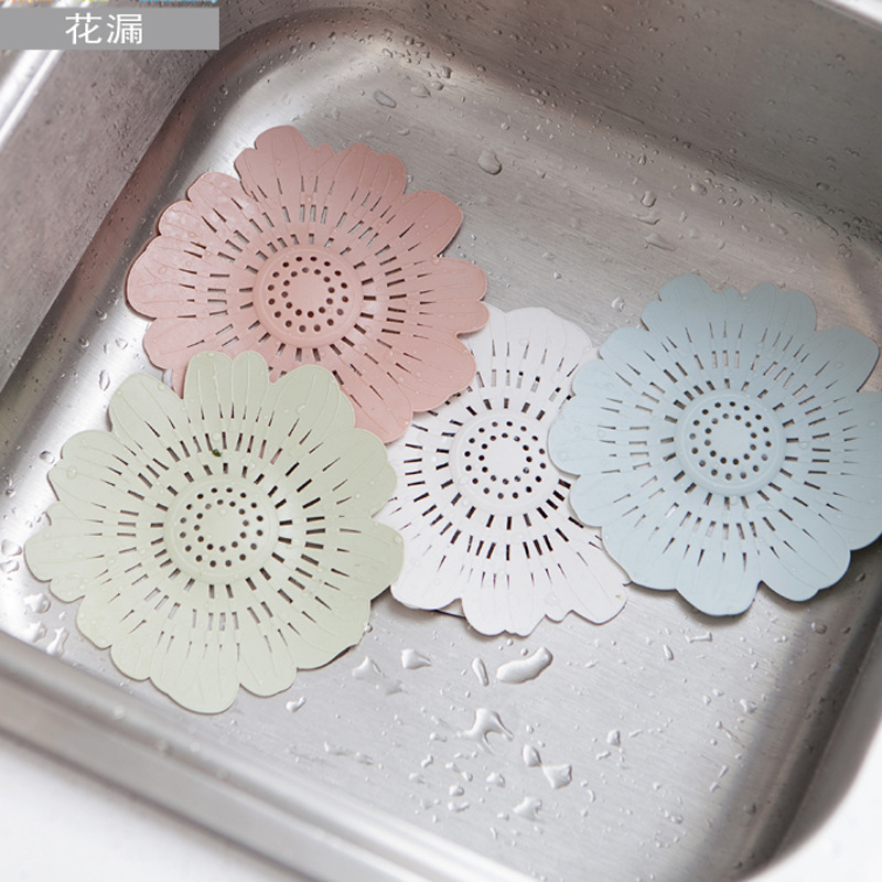 創意花朵造型矽膠過濾網 水槽排水口過濾器 浴室廚房必備濾網