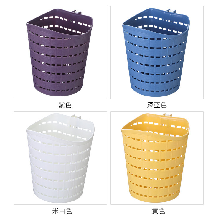 可旋轉單鉤塑膠收納籃 創意鏤空置物籃 廚房浴室必備收納籃 可掛式吊籃