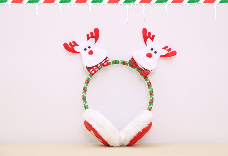 圣誕節裝飾品 圣誕老人耳罩 成人兒童均碼 圣誕保暖耳罩