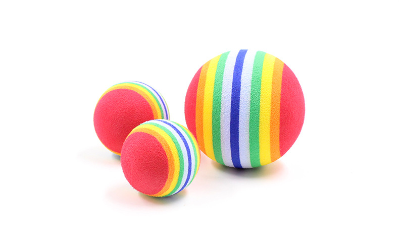 寵物磨牙彩虹球 七彩玩具棉球 貓咪狗狗玩具球 玩具彩虹球