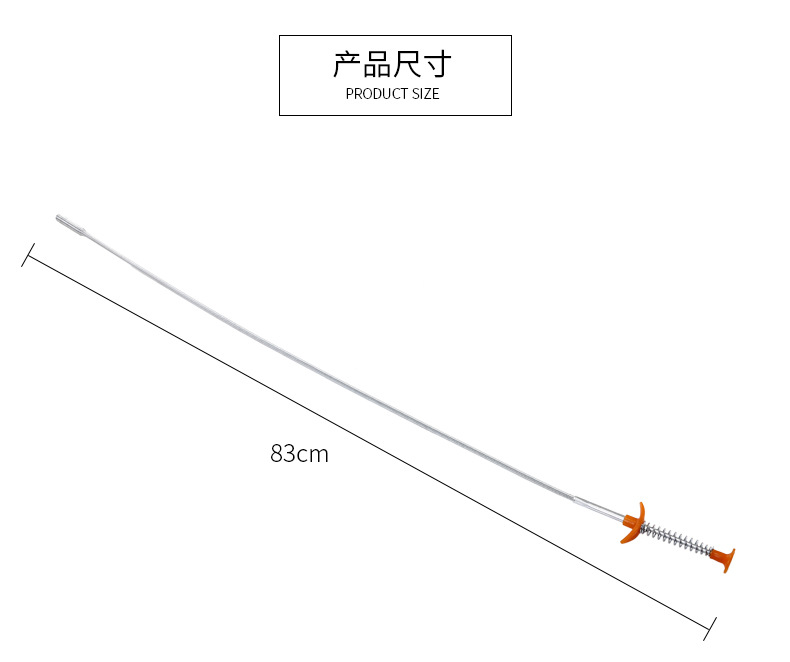 A2595可彎曲手捏可壓式下水道取物器 拾取器 下水道垃圾夾 疏通器