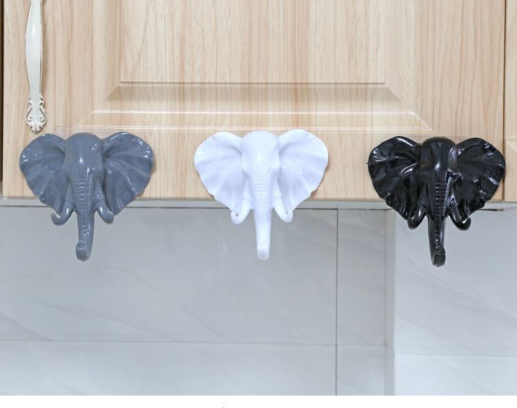 2534 創意美式掛鉤立體大象鼻子造型墻面裝飾壁掛客廳臥室衣帽鉤