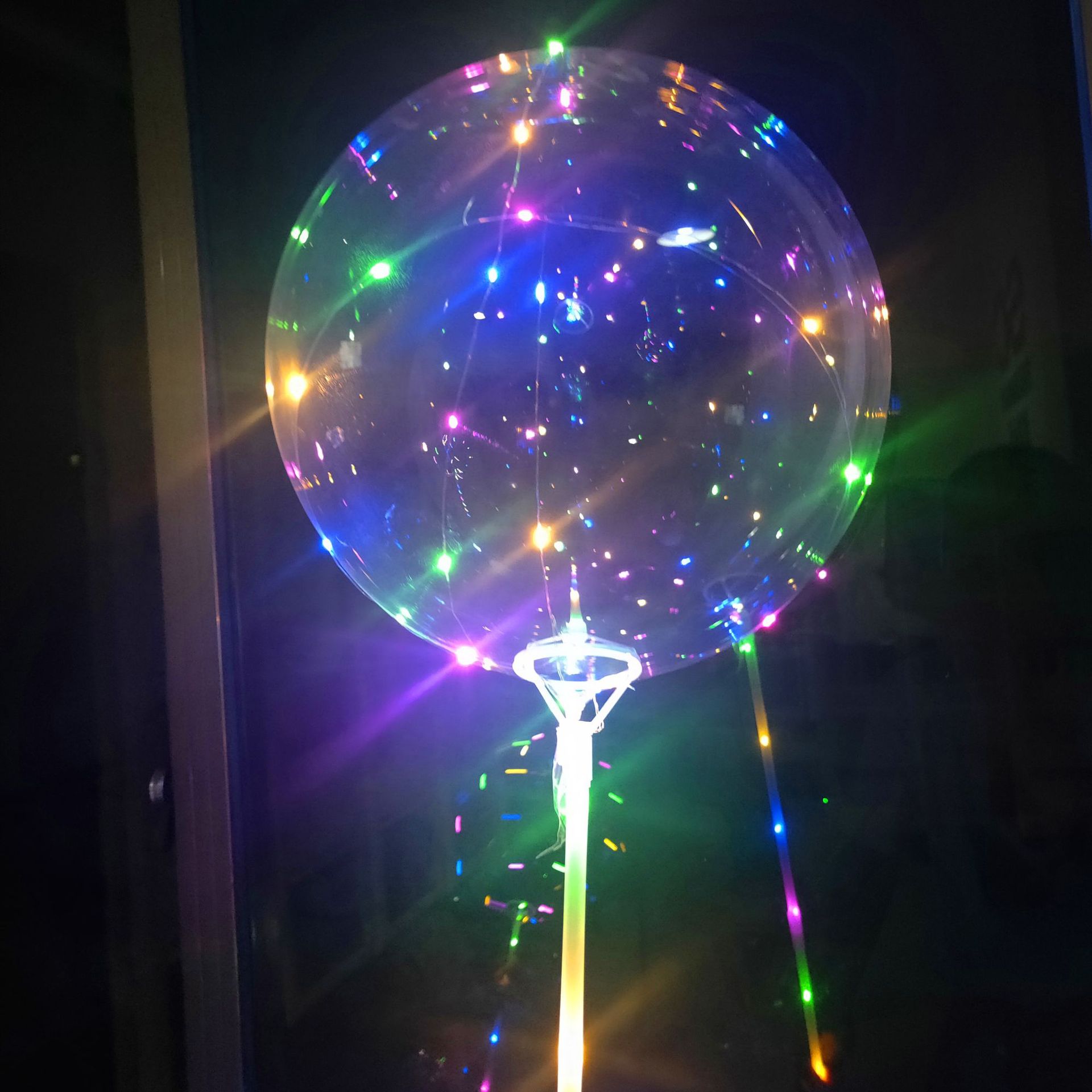 爆款網紅氣球20寸圓形波波球 發光氣球手提閃光led發光球廠家直銷