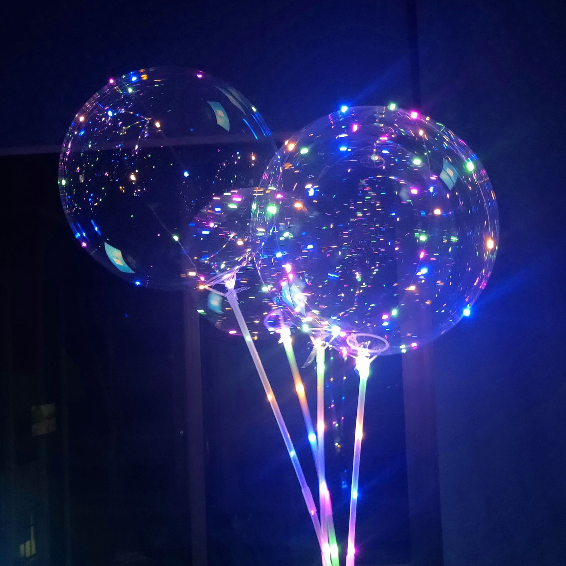 爆款網紅氣球20寸圓形波波球 發光氣球手提閃光led發光球廠家直銷
