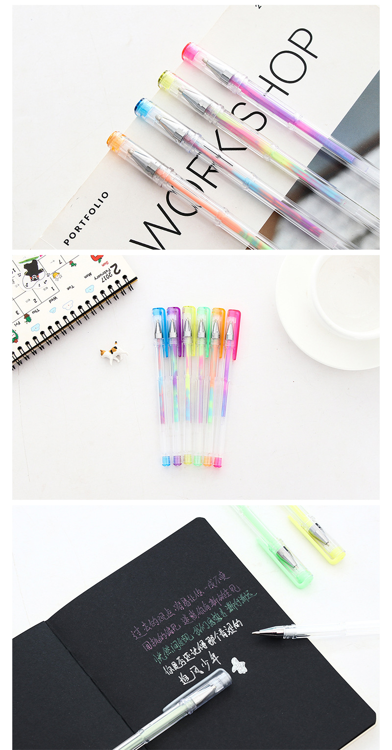 創意文具100色彩色中性筆套裝 熒光筆 閃光筆 金屬色筆畫筆套裝
