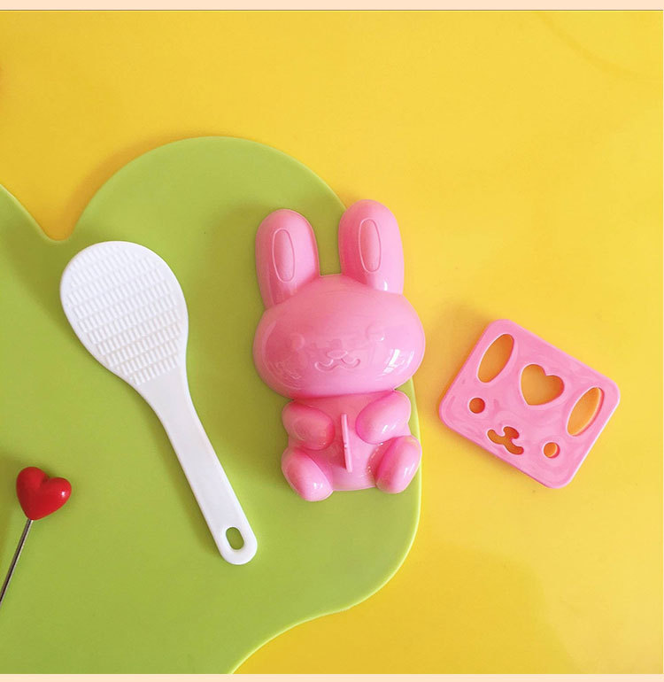 （混色）兔子飯團模具可愛寶寶米飯diy造型套餐蓋澆飯咖喱飯模具