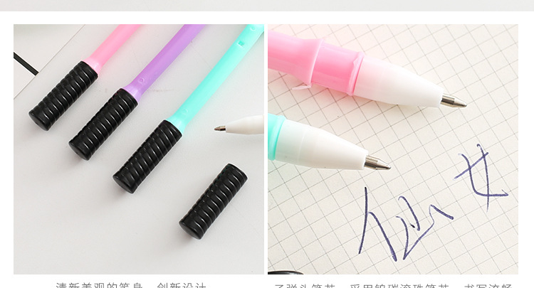韓國創意獨角獸扇子筆圓珠筆 學習用品小中學生獎品 定制印刷logo