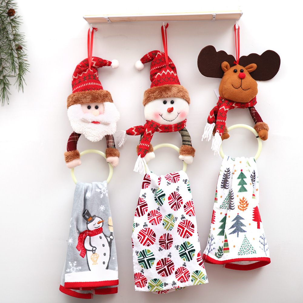 聖誕節必備 創意聖誕氣氛衣服毛巾圈吊飾 居家吊飾 裝飾用品 