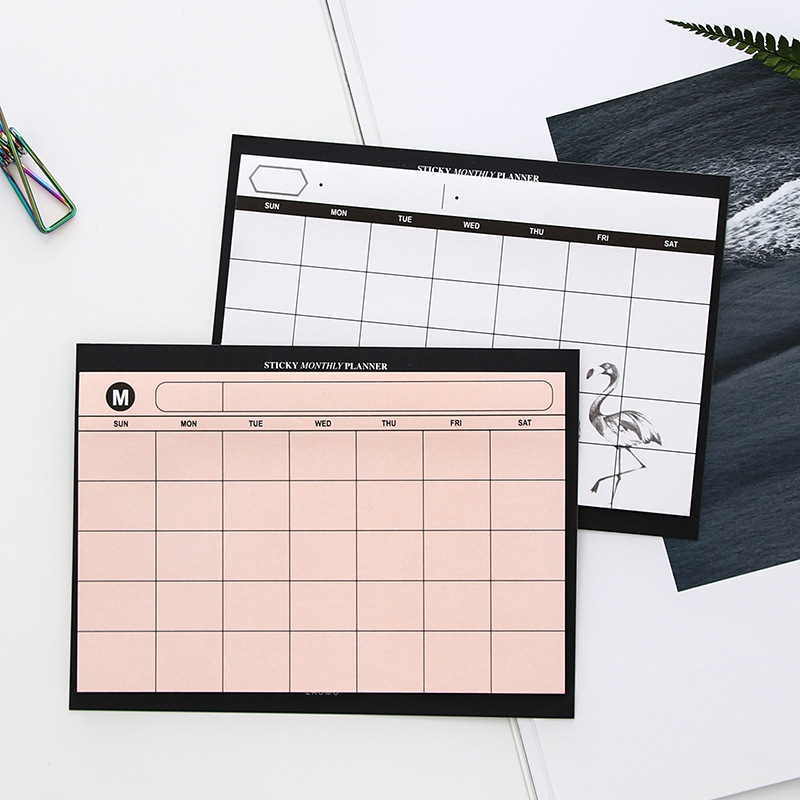 簡約桌面月計畫日程表 創意可撕月計畫本 提升工作效率計畫表