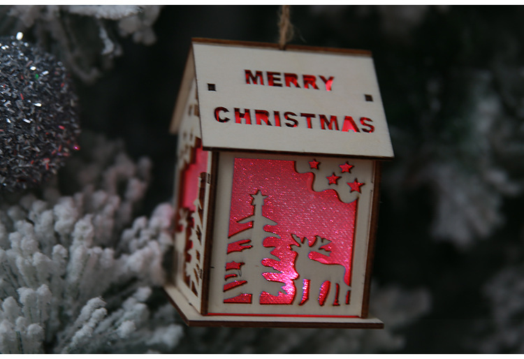 彩色燈光木屋吊飾 聖誕樹裝飾品 聖誕擺飾 聖誕禮物