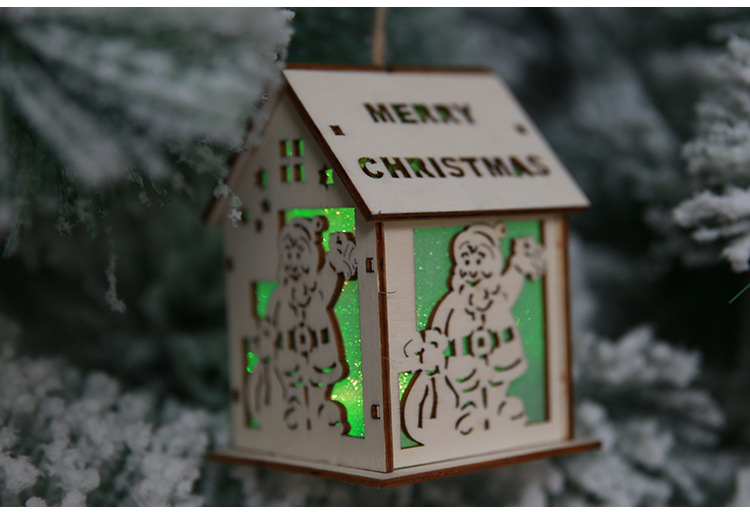 彩色燈光木屋吊飾 聖誕樹裝飾品 聖誕擺飾 聖誕禮物