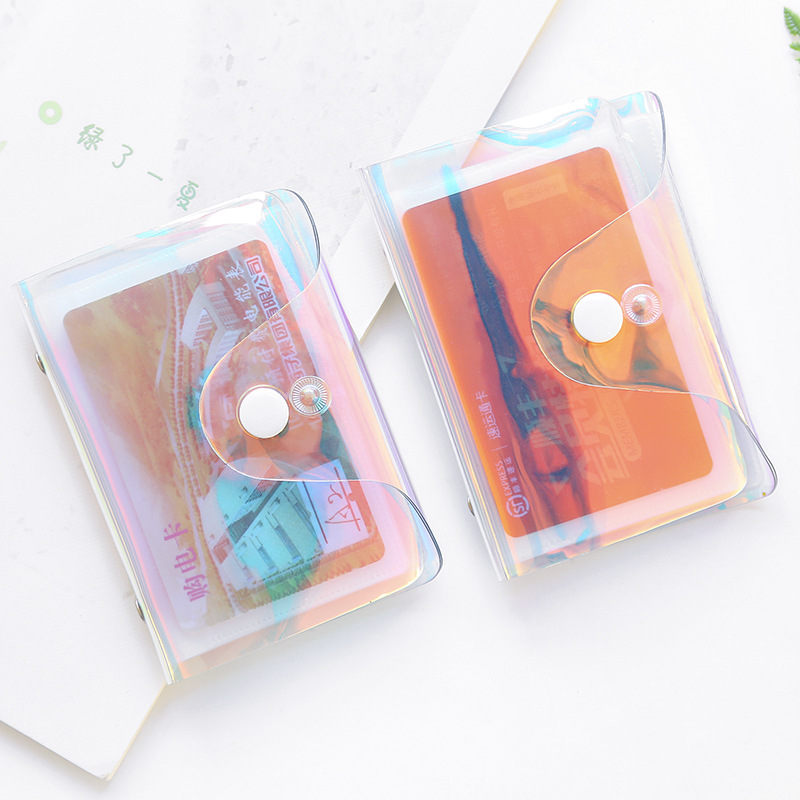 炫彩PVC雷射反光透明卡包 創意20位卡片包 證件套