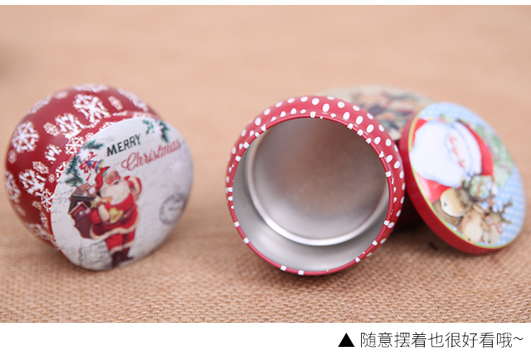 豪貝新款圣誕節裝飾用品圣誕老人雪人鐵藝圣誕球掛件禮品盒糖果罐