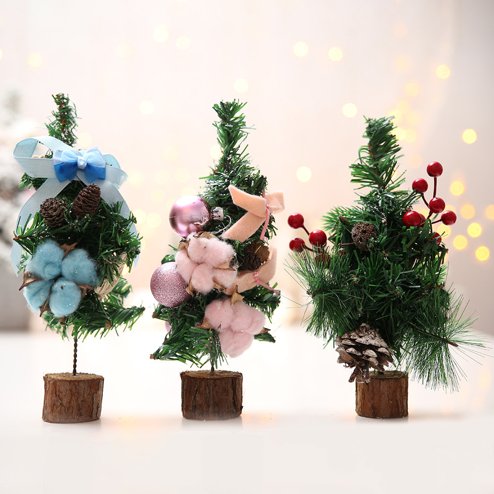 【24H出貨】唯美迷你聖誕樹 桌面裝飾聖...