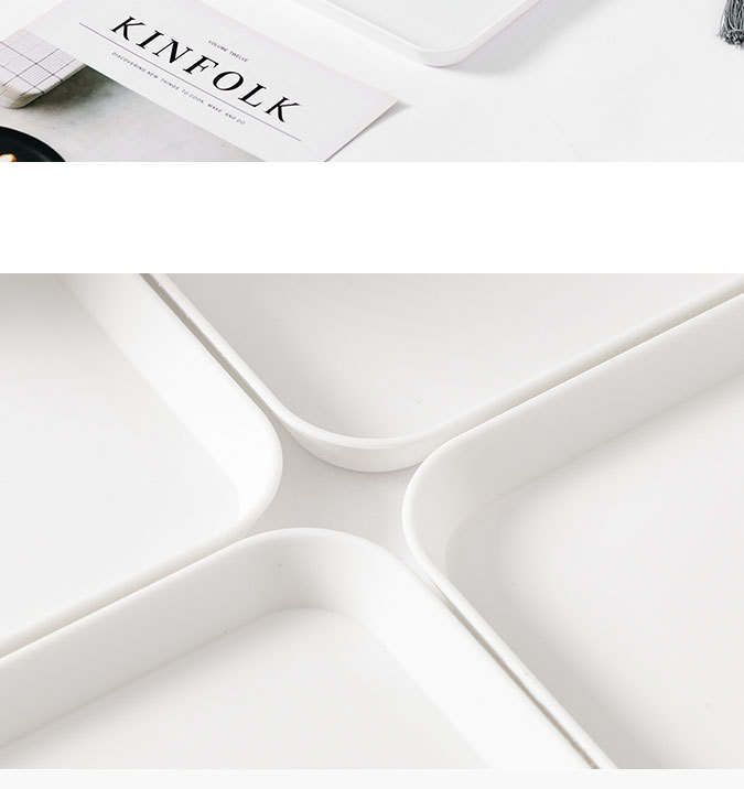 2778 北歐風長方形盤子家用簡約早餐盤 塑料茶盤餐盤甜品小托盤