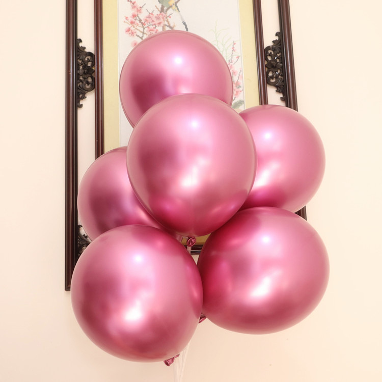 12寸加厚金屬質感乳膠氣球50入 派對裝飾 節慶佈置 氣球派對