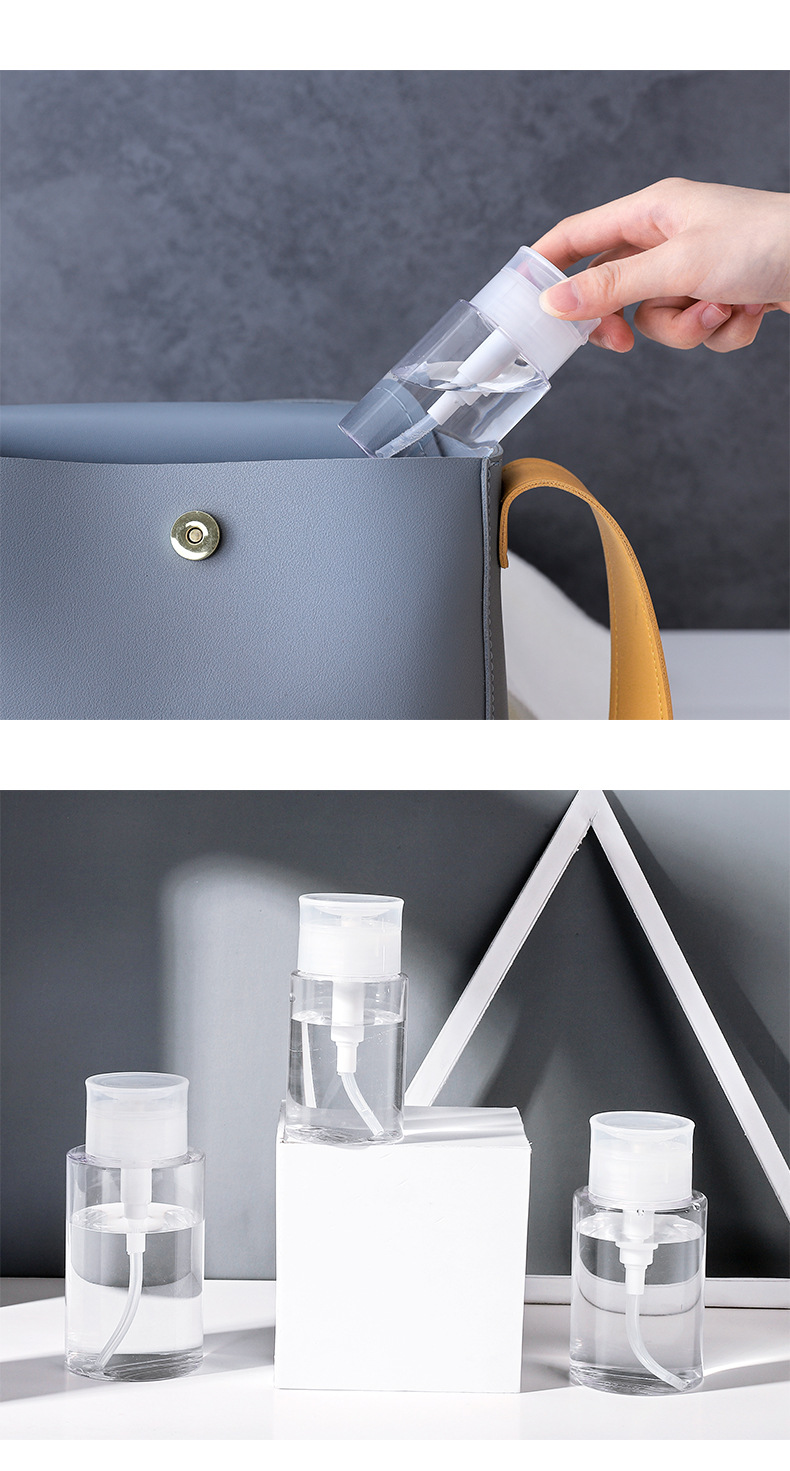 2455壓取式分裝瓶按壓式卸妝水瓶空瓶化妝水透明便攜式手壓式