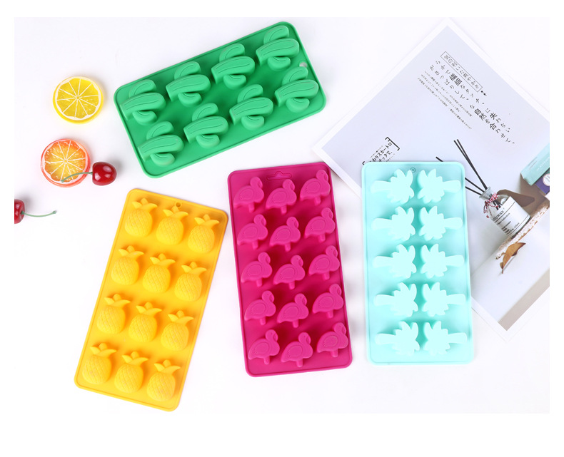 矽膠製冰盒 仙人掌 鳳梨 椰子樹 紅鶴造型製冰格