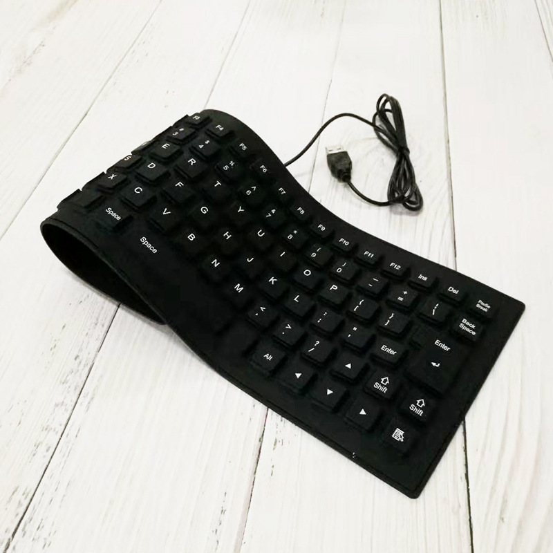 USB矽膠軟鍵盤 方便攜帶摺疊鍵盤 矽膠電腦筆電鍵盤