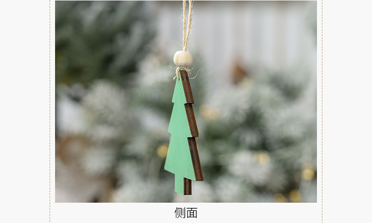 木質彩繪麋鹿吊飾 聖誕樹必備小吊飾 創意裝扮木質吊飾 2入裝