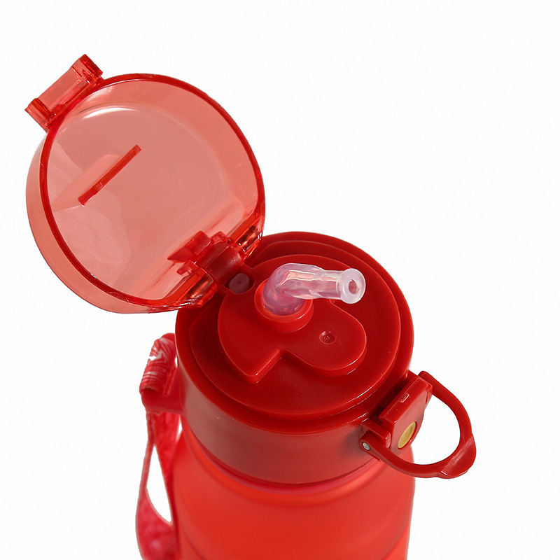 磨砂純色運動水壺 620ml塑膠運動冷水壺 彈蓋式吸管杯 運動水杯