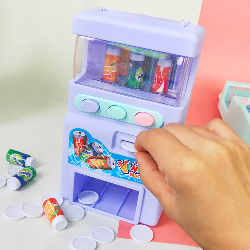 大號仿真迷你飲料自動販賣機 自助飲料機 小玩具 投幣式飲料機玩具