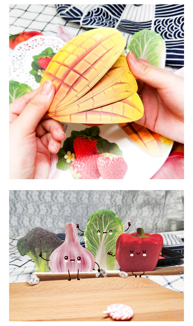 蔬果造型便利貼 創意仿真造型N次貼 蔬菜水果系列便利貼