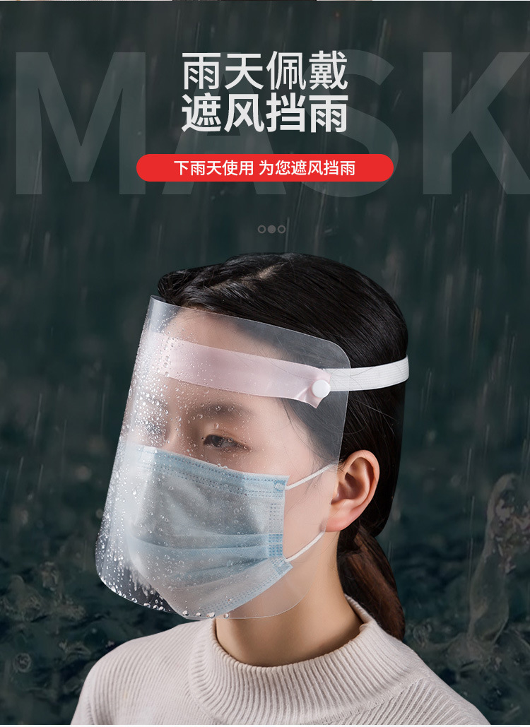 防飛沫透明面罩 防疫必備塑膠面罩 防油煙面罩