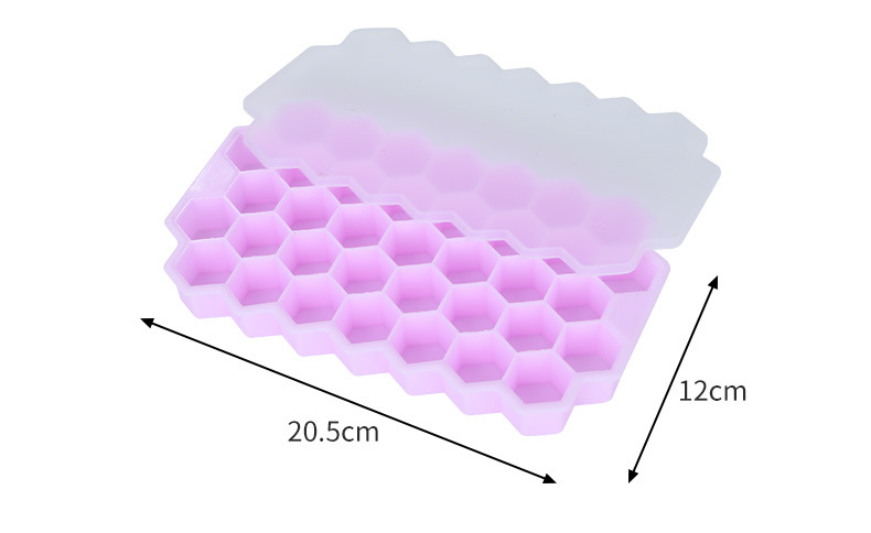 蜂巢造型製冰盒 創意37格六邊形製冰模型 創意矽膠製冰盒