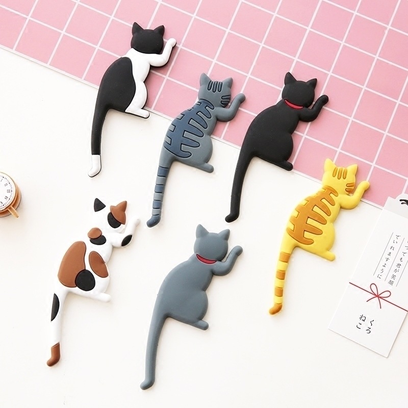 可愛貓咪造型磁鐵 創意貓咪磁鐵掛勾 冰箱...