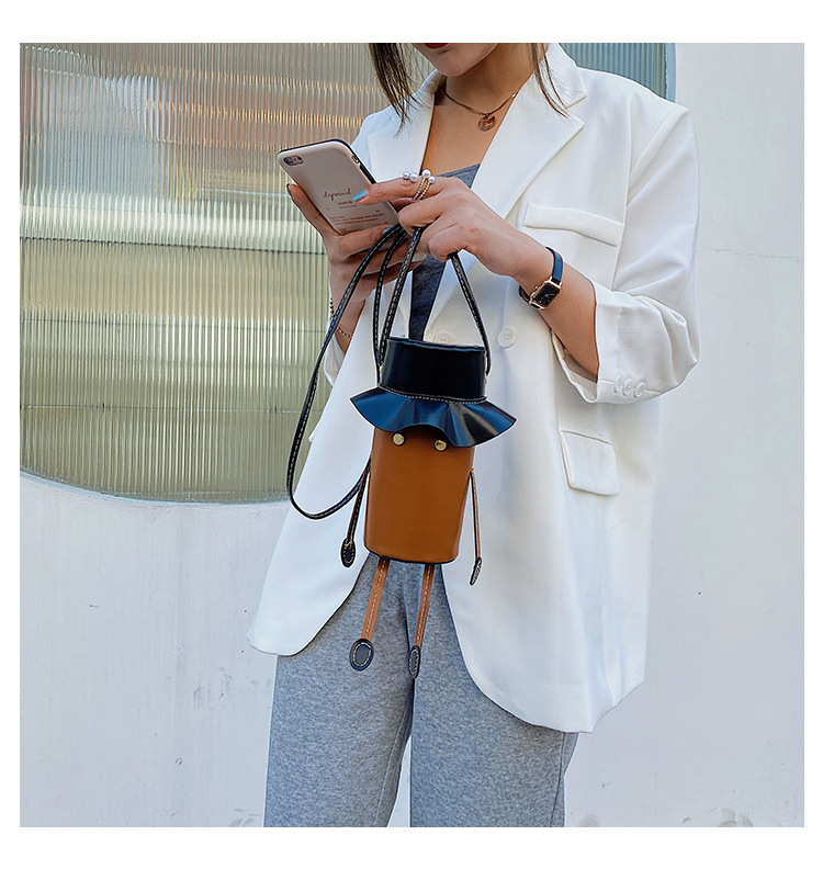 創意人物造型斜背包 時尚簡約單肩包 外出造型手機包 可愛造型包包