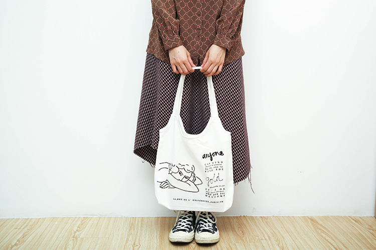 簡約帆布印花提袋 創意簡約帆布手提袋 多功能環保袋 購物袋