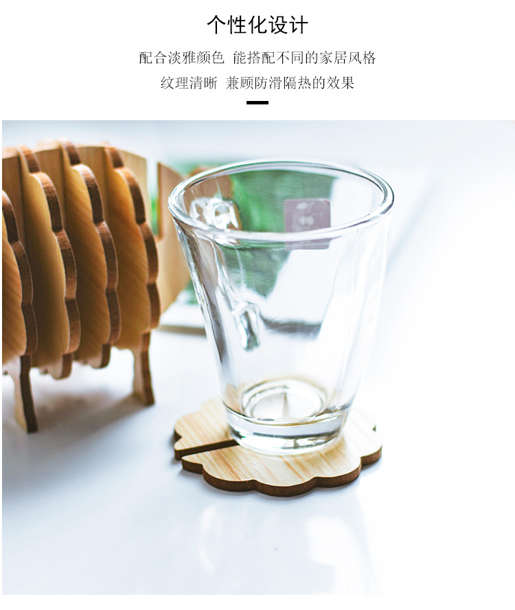 動物造型隔熱墊組 創意小牛小羊木製隔熱墊 廚房必備隔熱墊